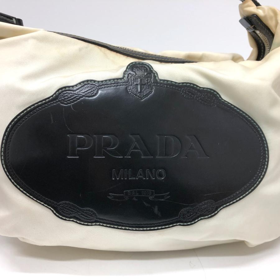 PRADA プラダ ロゴ ワンショルダー ショルダーバッグ ナイロン ホワイト レディース【中古】 | PRADA | 07