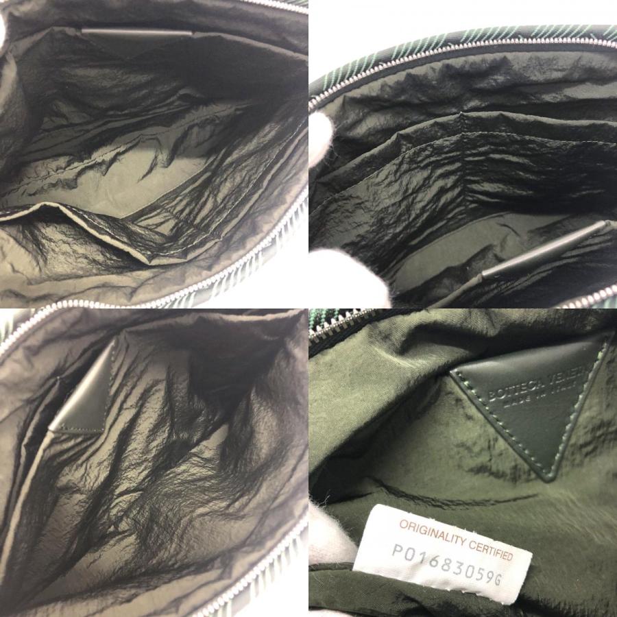BOTTEGA VENETA ボッテガヴェネタ 総柄 クラッチバッグ キャンバス グリーン レディース【中古】 |  | 08