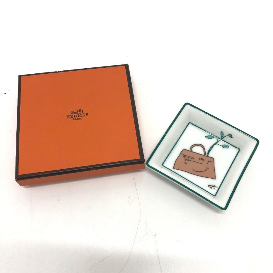 HERMES エルメス アッシュトレイ ケリードール ミニトレイ 小物入れ 灰皿 陶器 ホワイト ユニセックス【中古】新品同様 | HERMES | 09