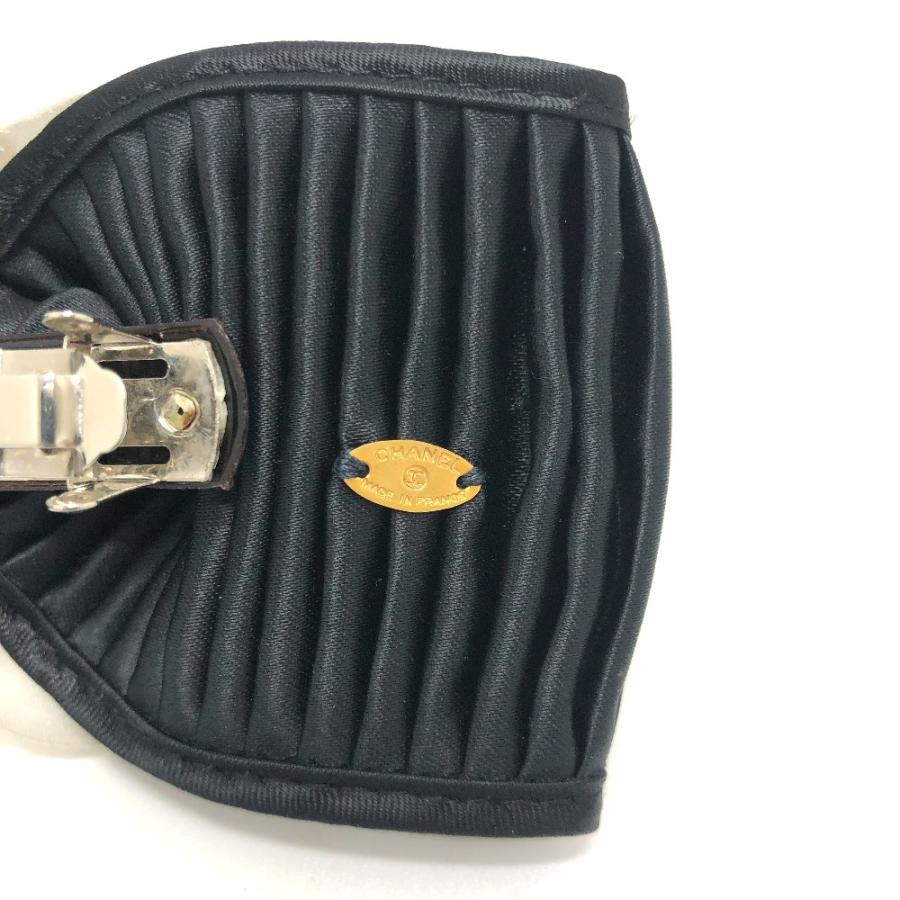 CHANEL シャネル カメリア リボンモチーフ ヘアクリップ 髪留め 小物 ヘアアクセサリー バレッタ ブラック レディース【中古】 | CHANEL | 06