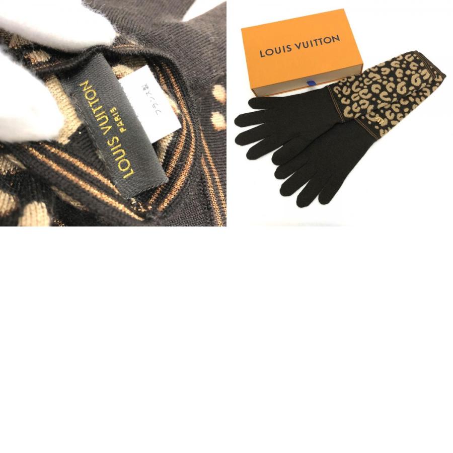 LOUIS VUITTON ルイヴィトン M58347 レオパード ゴンマイユ グローブ 