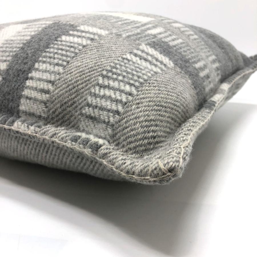 HERMES エルメス ピロー インテリア クッション ウール/カシミヤ グレー レディース【中古】 | HERMES | 02