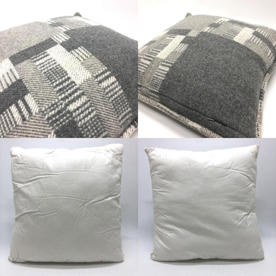HERMES エルメス ピロー インテリア クッション ウール/カシミヤ グレー レディース【中古】 | HERMES | 08