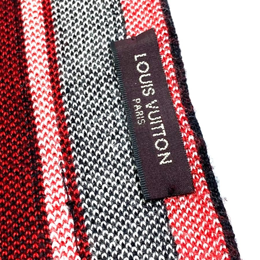 LOUIS VUITTON ルイヴィトン ロゴ マフラー ウール レッド メンズ【中古】_6