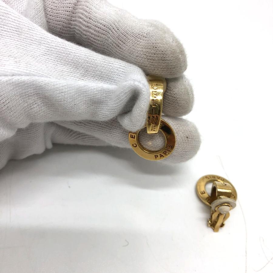 CELINE セリーヌ ヴィンテージ サークルロゴ アクセサリー イヤリング GP ゴールド レディース【中古】 | CELINE | 02