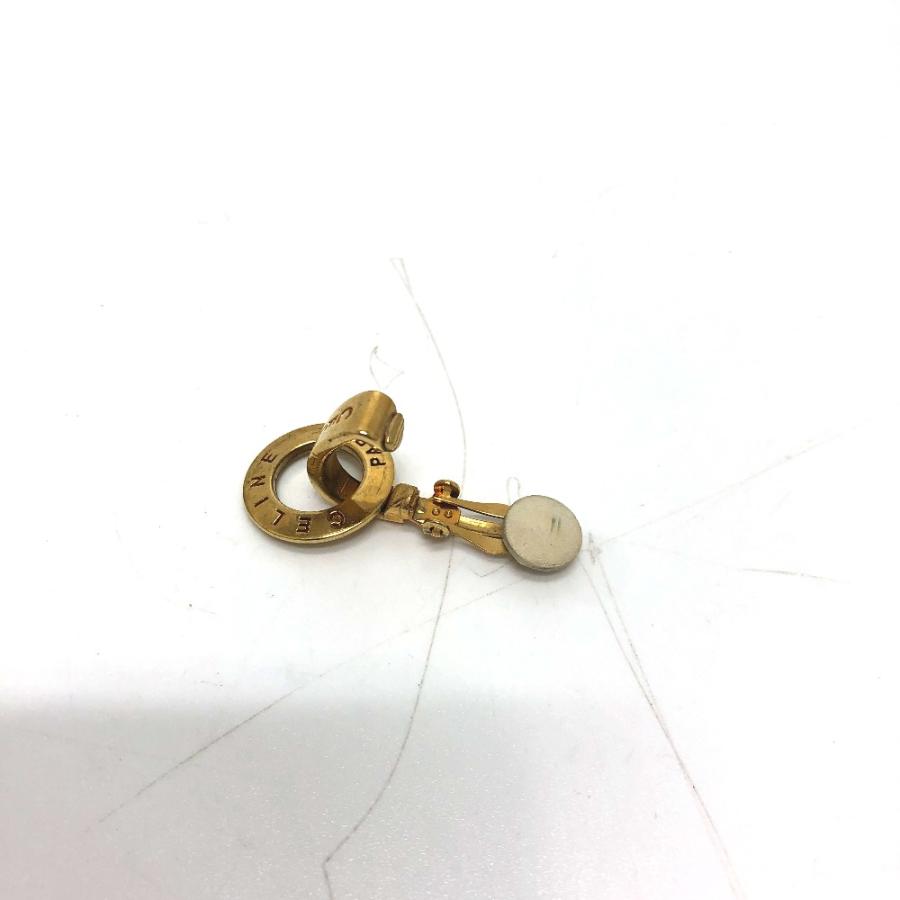 CELINE セリーヌ ヴィンテージ サークルロゴ アクセサリー イヤリング GP ゴールド レディース【中古】 | CELINE | 06