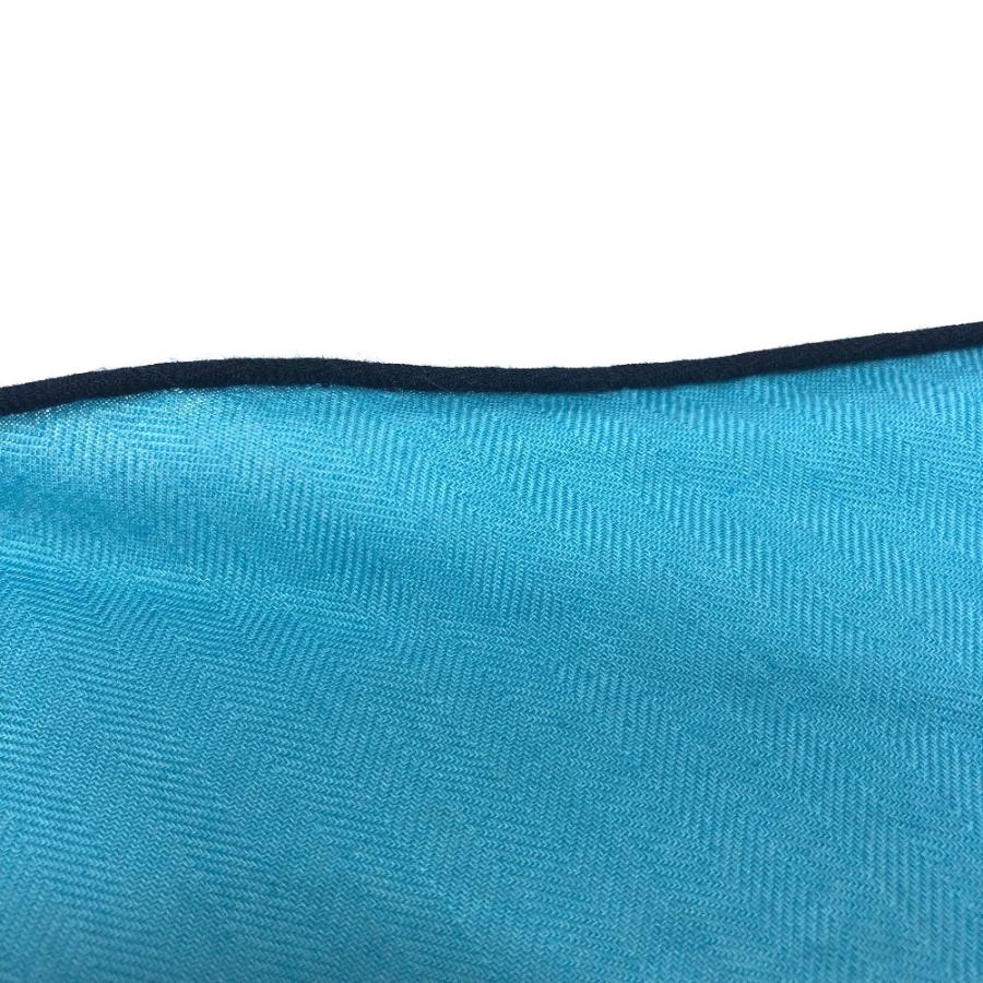 HERMES エルメス ロゴ ロサンジュ ファッション小物 スカーフ カシミヤ ブルー レディース【中古】 | HERMES | 03