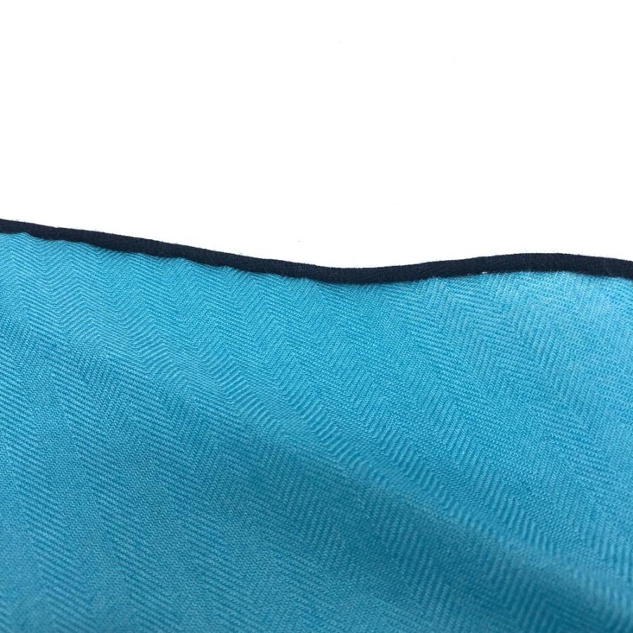 HERMES エルメス ロゴ ロサンジュ ファッション小物 スカーフ カシミヤ ブルー レディース【中古】 | HERMES | 04