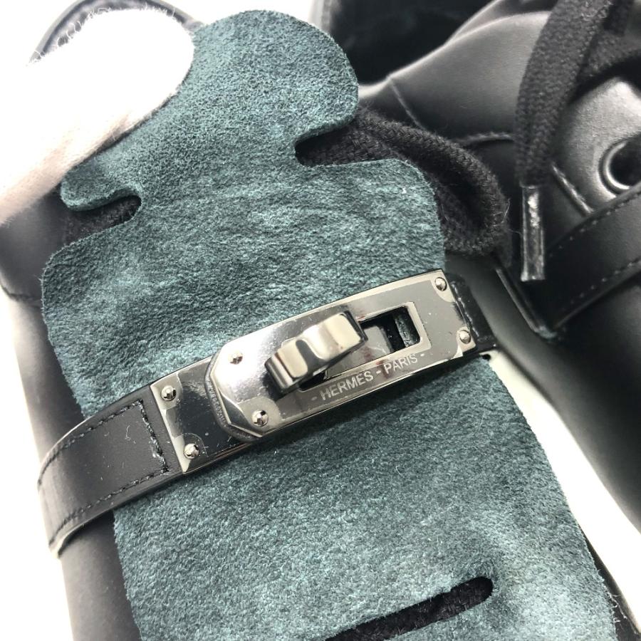 HERMES エルメス デイ ケリーバックル スニーカー レザー ブラック レディース【中古】 | HERMES | 06