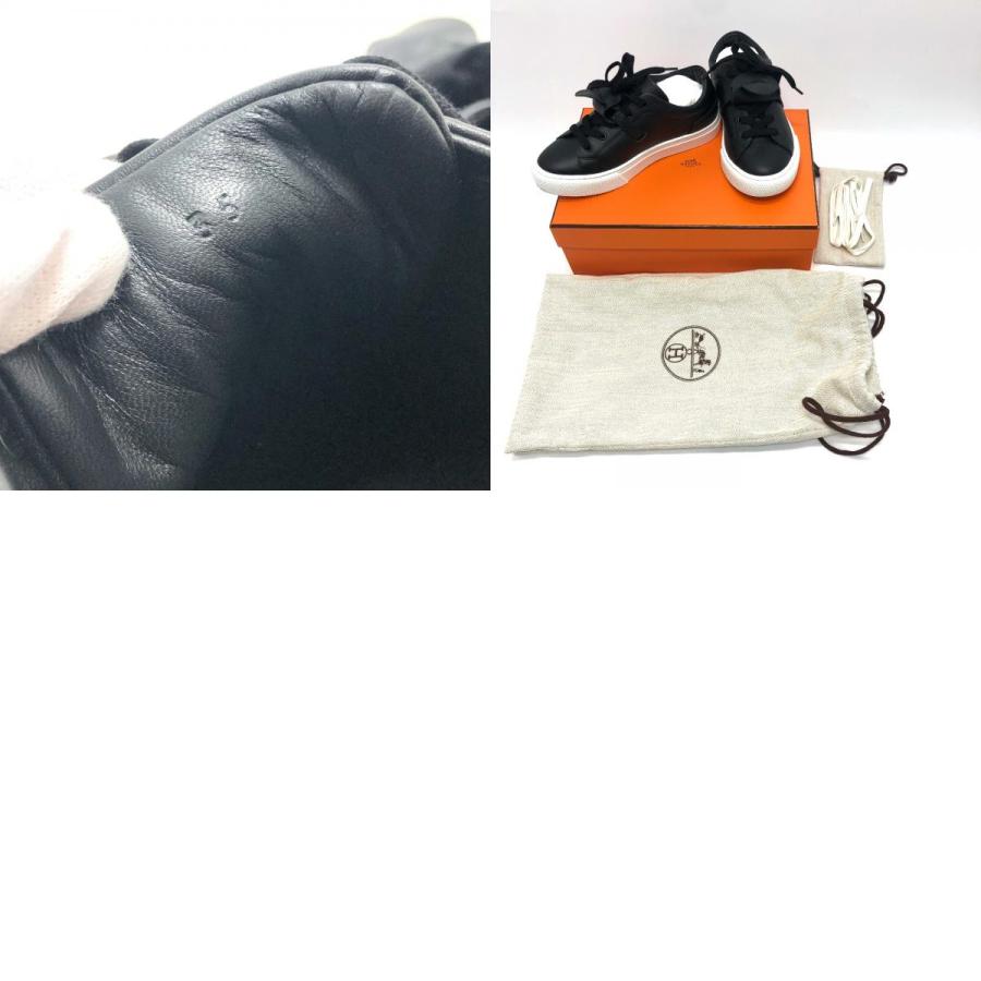 HERMES エルメス デイ ケリーバックル スニーカー レザー ブラック レディース【中古】 | HERMES | 09