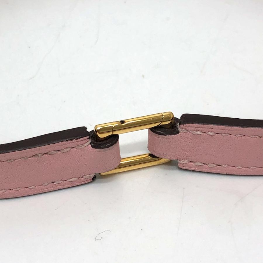 HERMES エルメス リヴァル ドゥブルトゥール 2連 ブレスレット スイフト ピンク レディース【中古】 | HERMES | 02