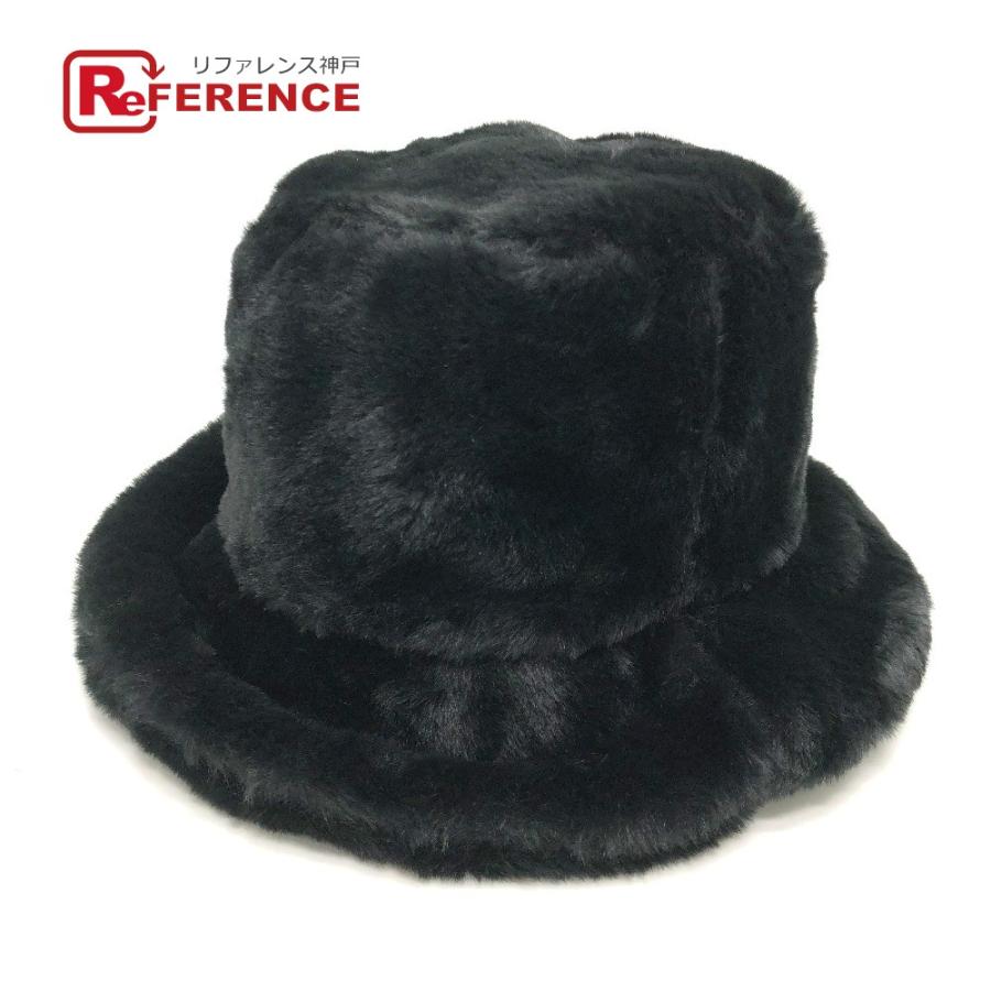 PRADA プラダ ファッション小物 帽子 バケットハット ハット ファー ブラック レディース【中古】 | PRADA