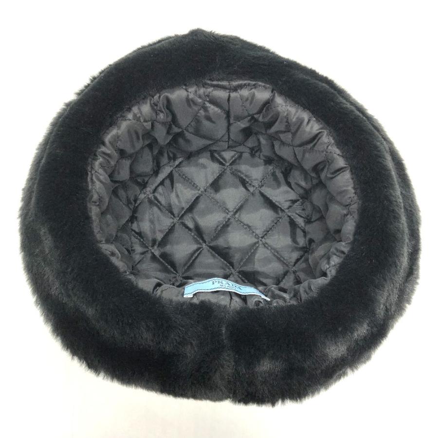 PRADA プラダ ファッション小物 帽子 バケットハット ハット ファー ブラック レディース【中古】 | PRADA | 04