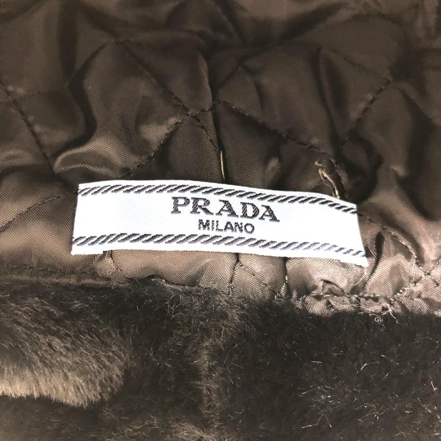 PRADA プラダ ファッション小物 帽子 バケットハット ハット ファー ブラック レディース【中古】 | PRADA | 05