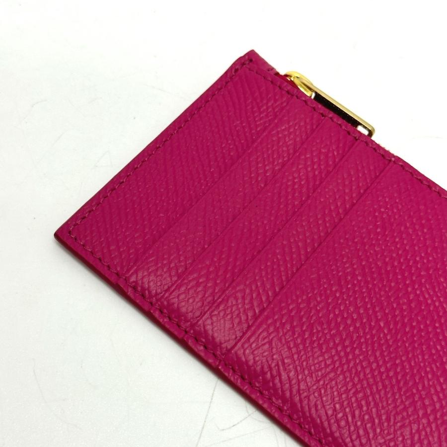 CELINE セリーヌ ロゴ ジップドカードホルダー カードケース レザー ピンク レディース【中古】美品 | CELINE | 04