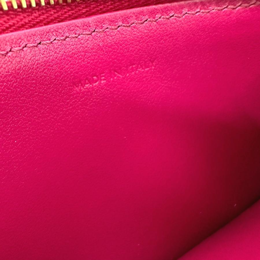 CELINE セリーヌ ロゴ ジップドカードホルダー カードケース レザー ピンク レディース【中古】美品 | CELINE | 08