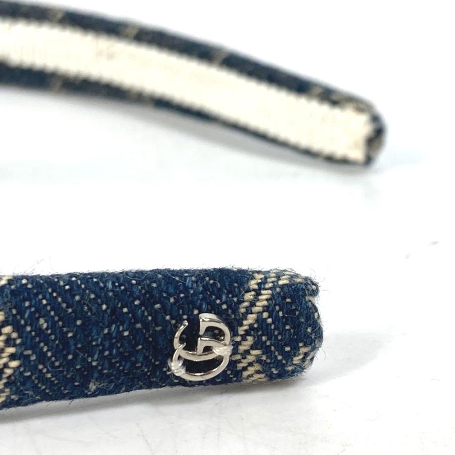 GUCCI グッチ 652835  GGジャガード エコウォッシュドデニム ヘアバンド ヘアアクセサリー ヘッドバンド カチューシャ ネイビー.【中古】 | GUCCI | 04