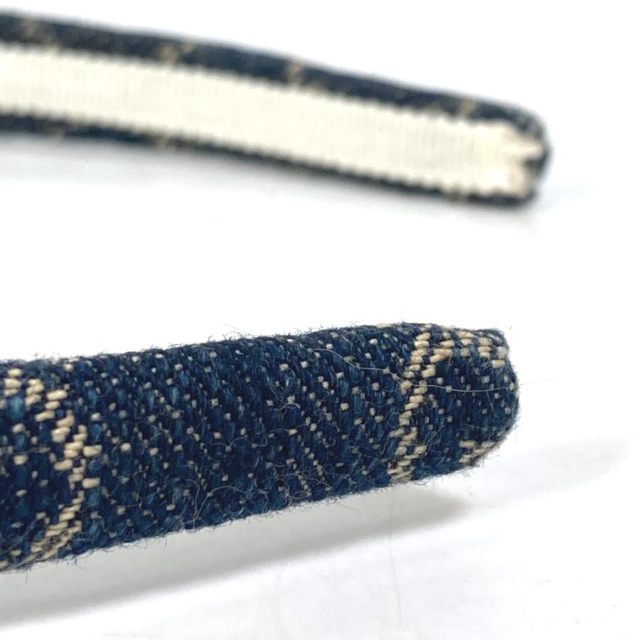 GUCCI グッチ 652835  GGジャガード エコウォッシュドデニム ヘアバンド ヘアアクセサリー ヘッドバンド カチューシャ ネイビー.【中古】 | GUCCI | 05