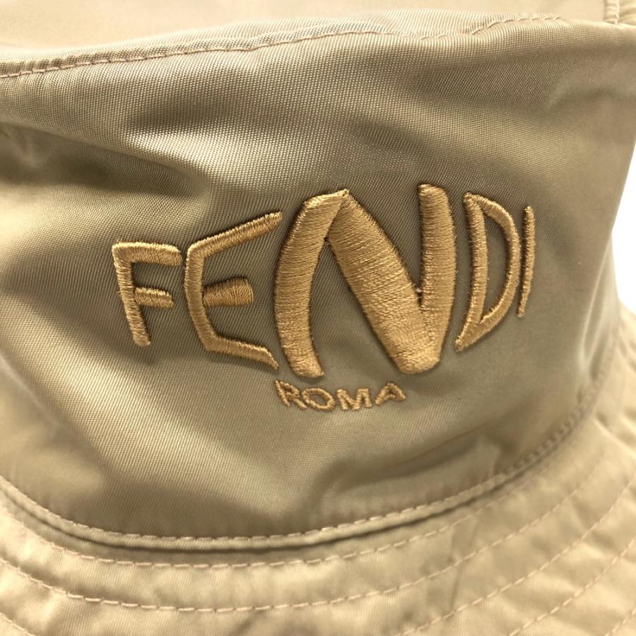 FENDI フェンディ ズッカ リバーシブル ハット帽 帽子 バケットハット ハット ナイロン ベージュ/マルチカラー メンズ【中古】 | FENDI | 03