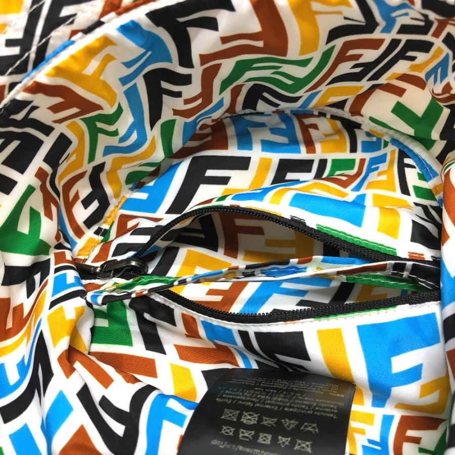 FENDI フェンディ ズッカ リバーシブル ハット帽 帽子 バケットハット ハット ナイロン ベージュ/マルチカラー メンズ【中古】 | FENDI | 08
