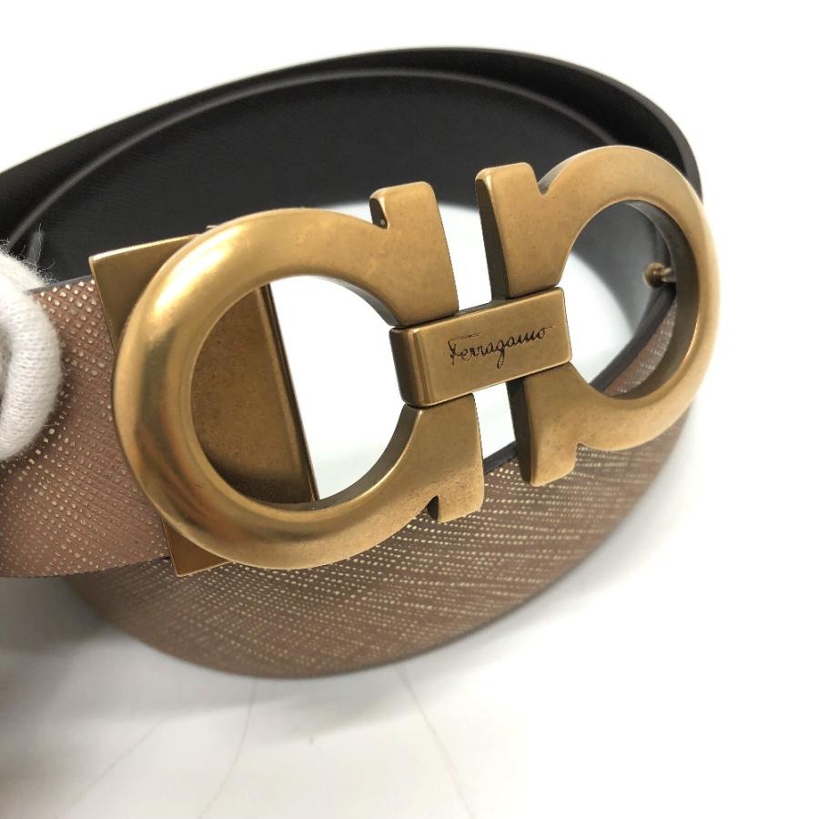 Salvatore Ferragamo サルヴァトーレフェラガモ ガンチーニ ファッション小物 ベルト レザー ベージュ系 メンズ【中古】 |  | 03