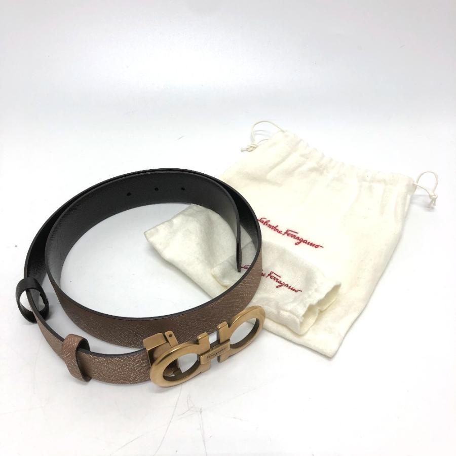 Salvatore Ferragamo サルヴァトーレフェラガモ ガンチーニ ファッション小物 ベルト レザー ベージュ系 メンズ【中古】 |  | 08