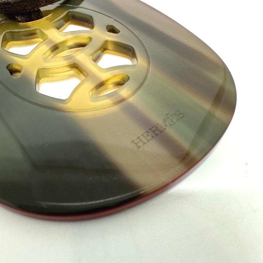 HERMES エルメス ペンダント 水牛 リフトGM アクセサリー ネックレス バッファローホーン ボルドー/ブラウン レディース【中古】 | HERMES | 07