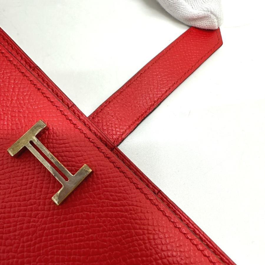 HERMES エルメス H金具 ベアンスフレ 2つ折り 長財布 エプソン X刻 ルージュトマト レッド レディース【中古】 | HERMES | 07