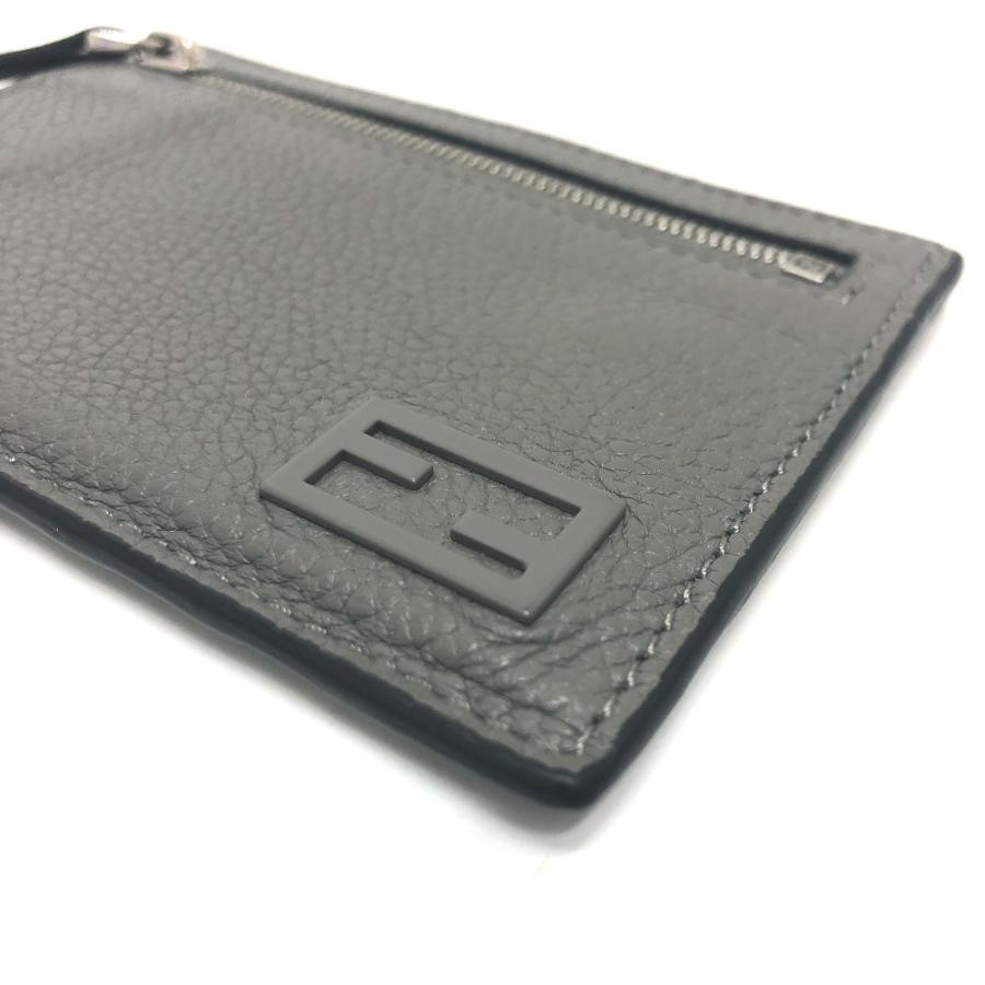 FENDI フェンディ 7M0310 FFバゲット コインケース カードケース レザー グレー メンズ【中古】 | FENDI | 04
