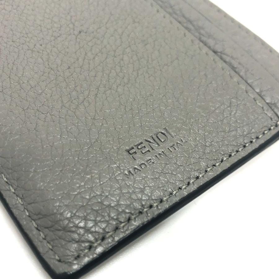 FENDI フェンディ 7M0310 FFバゲット コインケース カードケース レザー グレー メンズ【中古】 | FENDI | 07