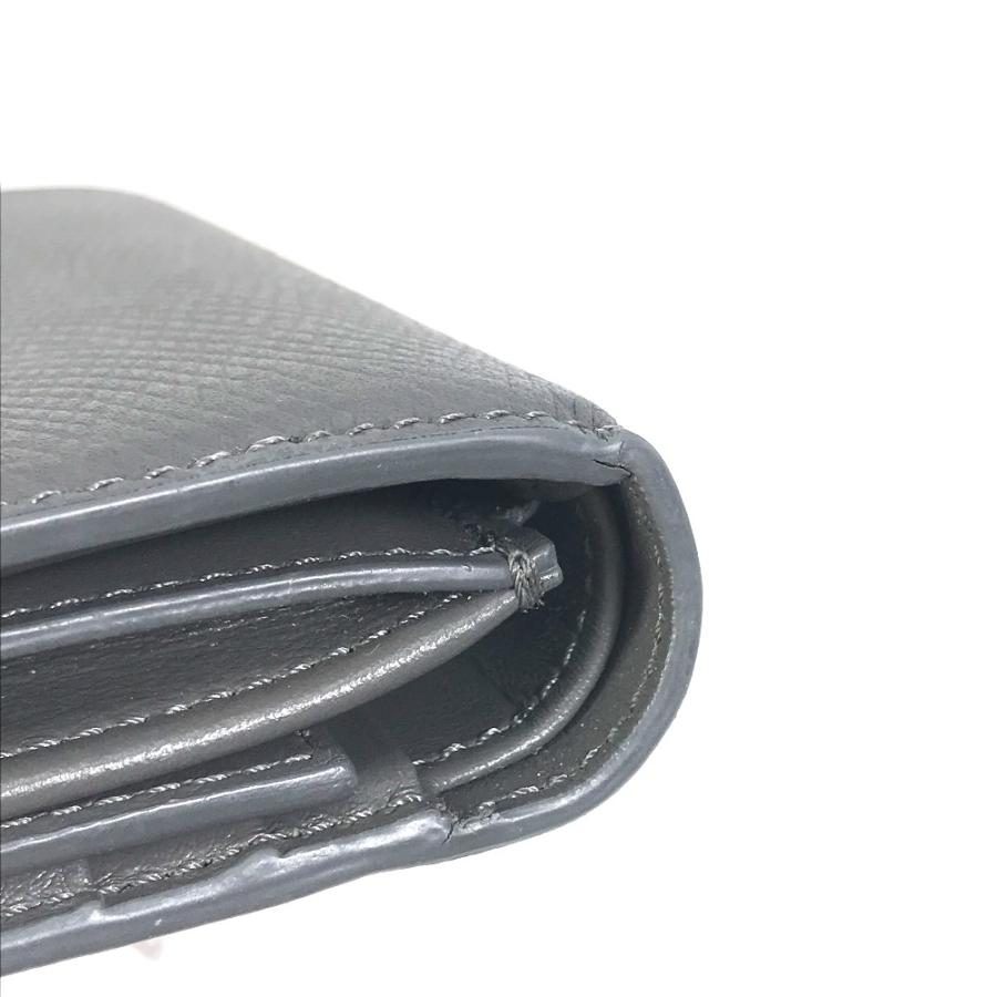 CELINE セリーヌ 10H263BRU.10GV バイカラー スモール ストラップ ウォレット コンパクト 3つ折り財布 レザー グレー×ピンク 【中古】 | CELINE | 05