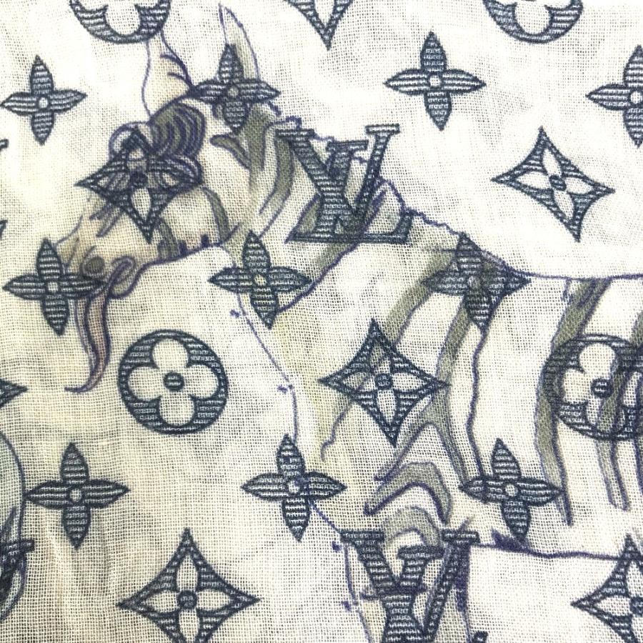 LOUIS VUITTON ルイヴィトン MP2054 モノグラムサバンナ エトール・チャップマン 大判 ストール カシミヤ ホワイト メンズ【中古】 | LOUIS VUITTON | 06