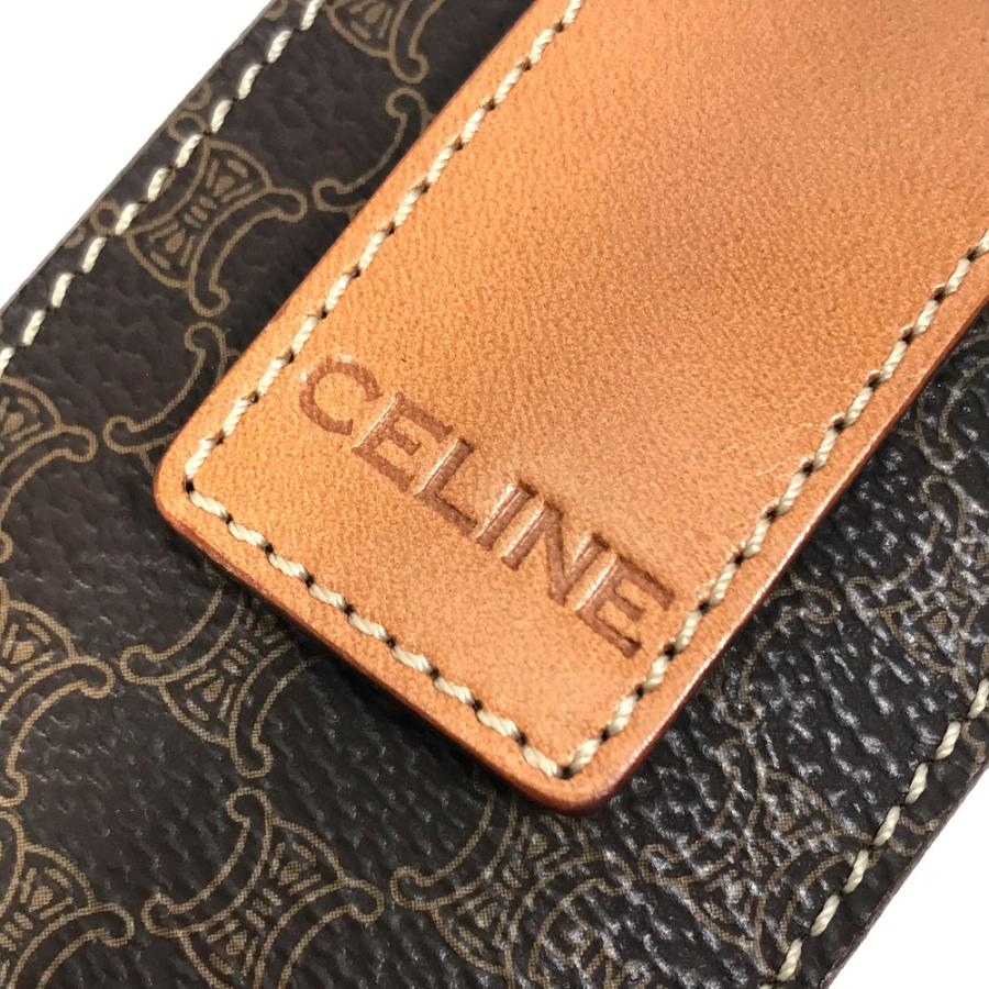CELINE セリーヌ マカダム メガネケース 小物入れ レザー/PVC ブラウン ユニセックス【中古】 | CELINE | 04
