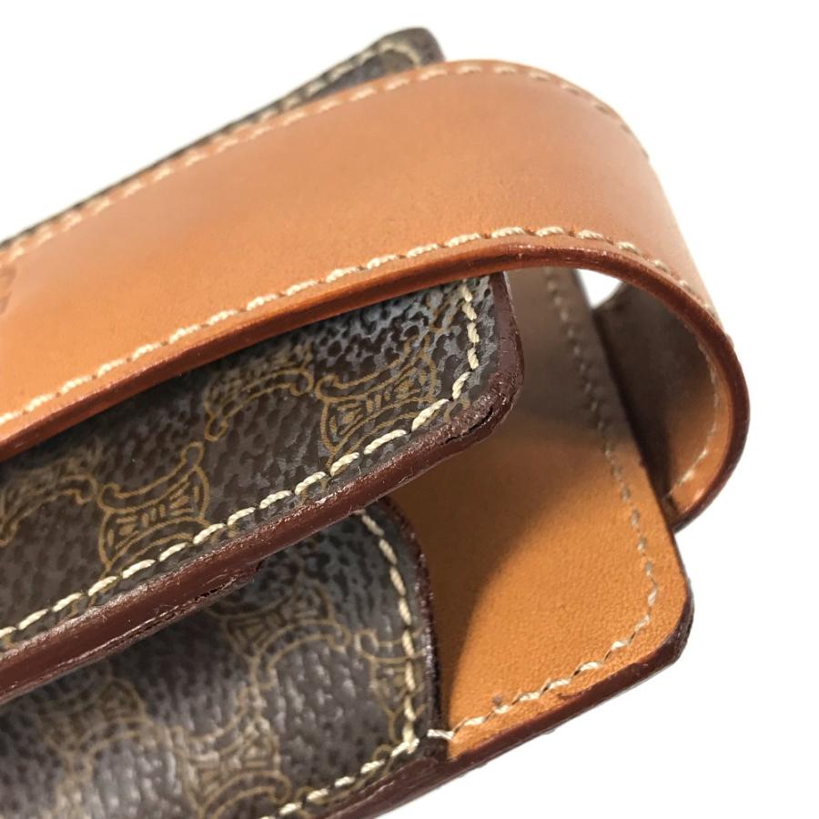 CELINE セリーヌ マカダム メガネケース 小物入れ レザー/PVC ブラウン ユニセックス【中古】 | CELINE | 05