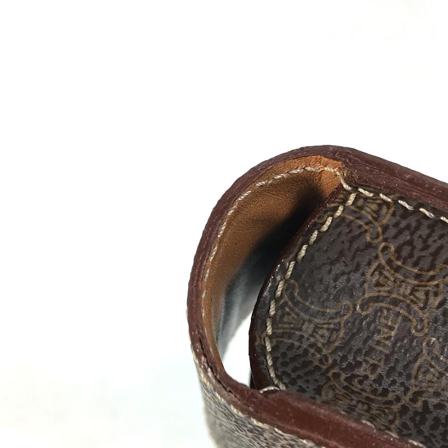 CELINE セリーヌ マカダム メガネケース 小物入れ レザー/PVC ブラウン ユニセックス【中古】 | CELINE | 06