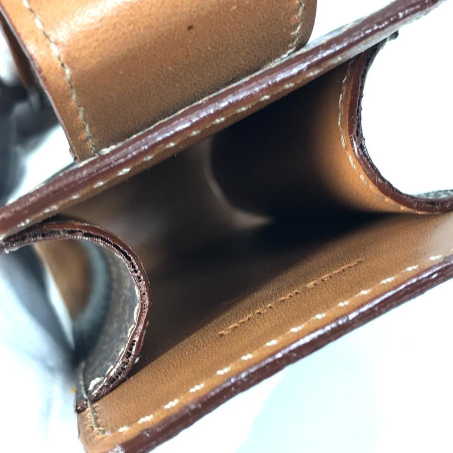 CELINE セリーヌ マカダム メガネケース 小物入れ レザー/PVC ブラウン ユニセックス【中古】 | CELINE | 08