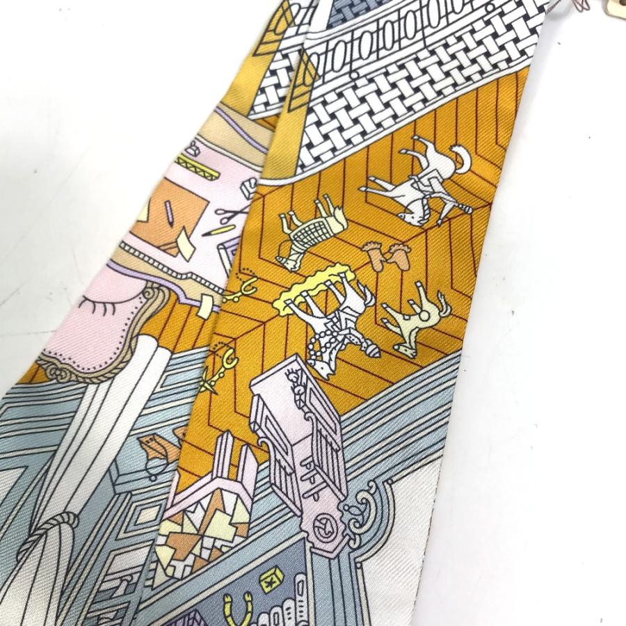 HERMES エルメス ムーン ツイリー スカーフ シルク ホワイト/マルチカラー レディース【中古】未使用 | HERMES | 04