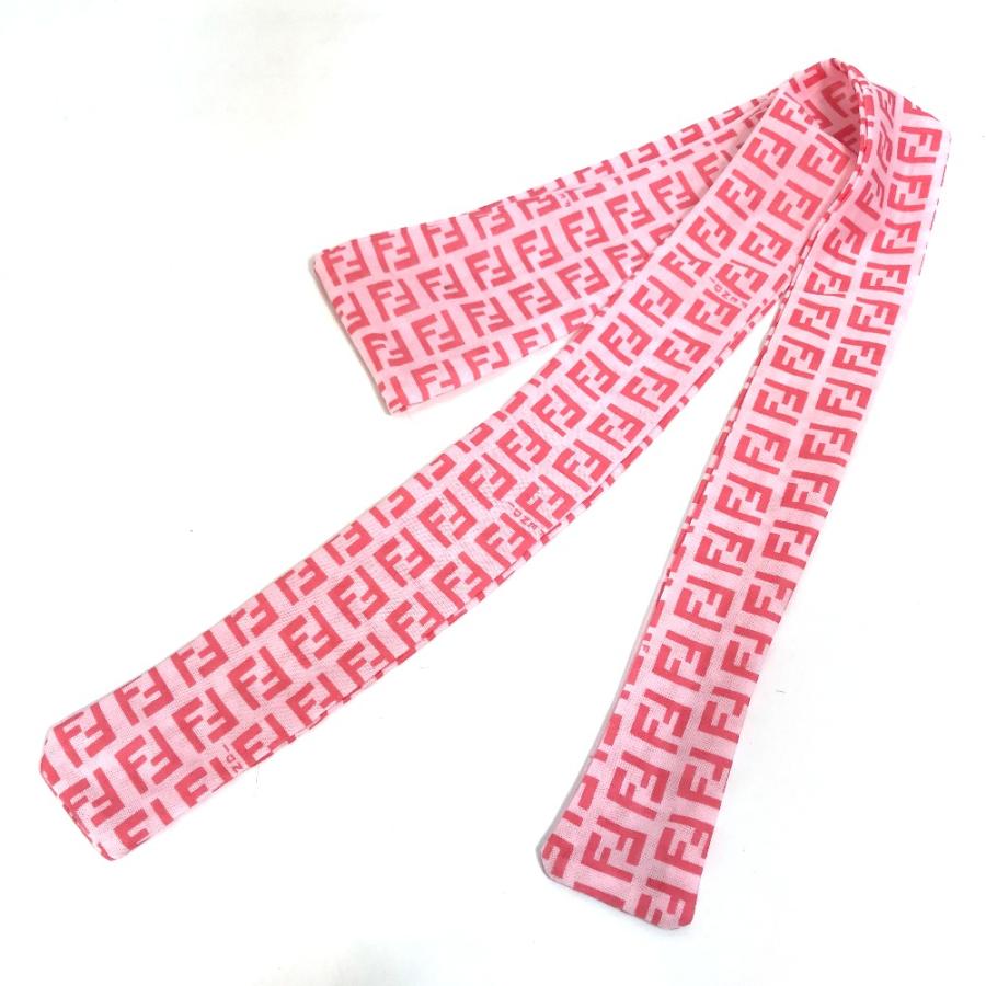 FENDI フェンディ ズッキーノ スカーフ ヘアバンド ポーチ ヴァンサンカンの付録 スカーフ ピンク レディース【中古】 | FENDI | 01