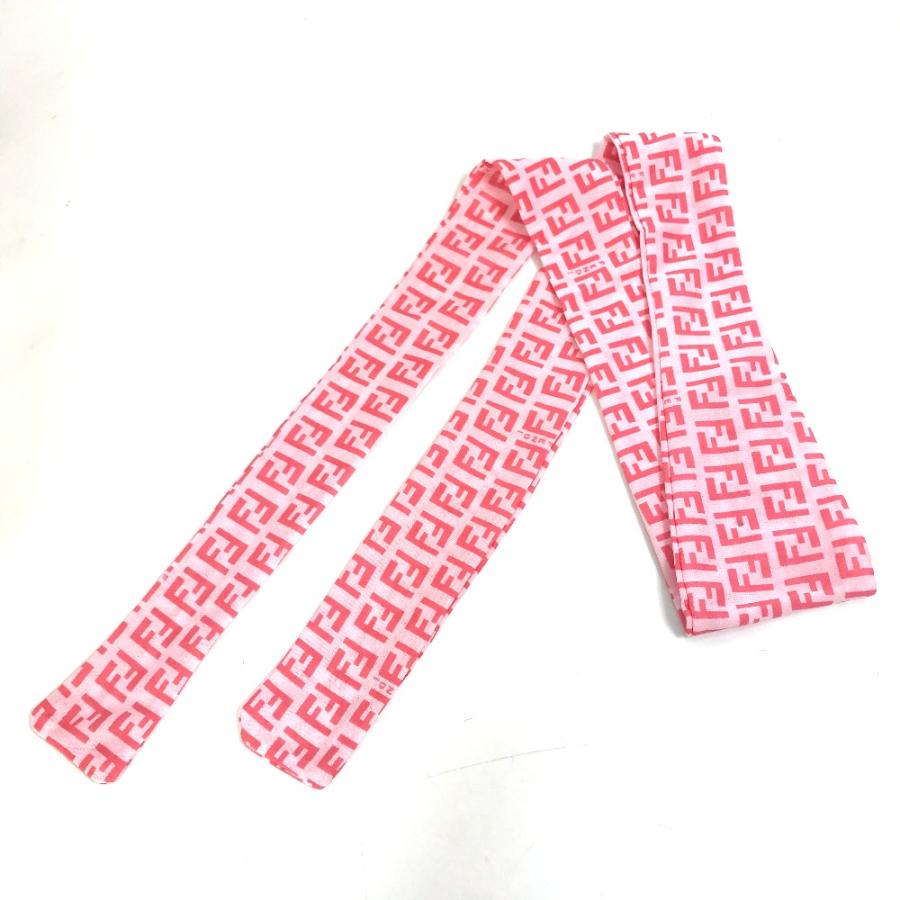 FENDI フェンディ ズッキーノ スカーフ ヘアバンド ポーチ ヴァンサンカンの付録 スカーフ ピンク レディース【中古】 | FENDI | 02