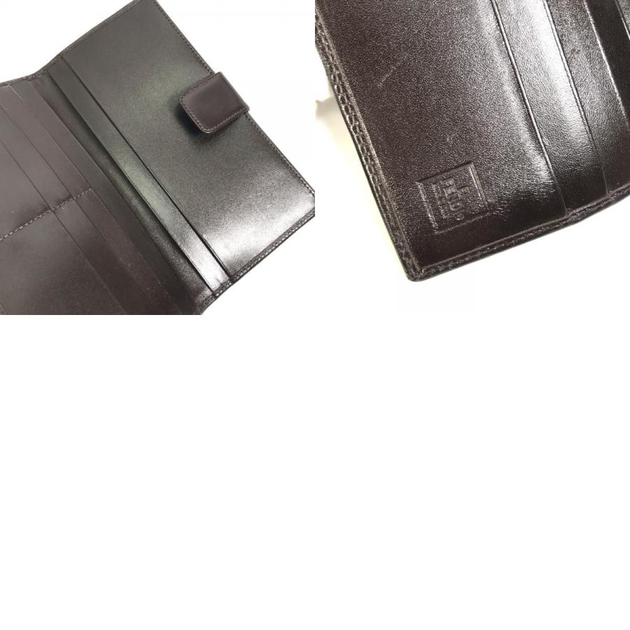 FENDI フェンディ 2804-01339 ズッカ 札入れ Wホック 長財布 キャンバス/レザー ブラウン メンズ【中古】 | FENDI | 09