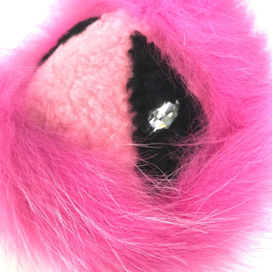 FENDI フェンディ モンスター キーホルダー バッグチャーム フェイクファー ピンク レディース【中古】 | FENDI | 02