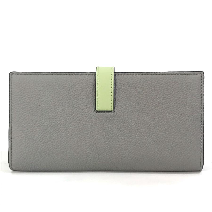 LOEWE ロエベ アナグラム バーティカル ウォレット 長財布 レザー グレー レディース【中古】未使用 | LOEWE | 01