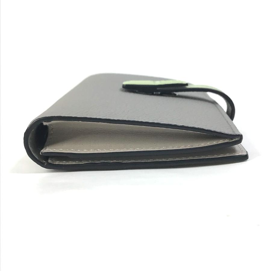 LOEWE ロエベ アナグラム バーティカル ウォレット 長財布 レザー グレー レディース【中古】未使用 | LOEWE | 02