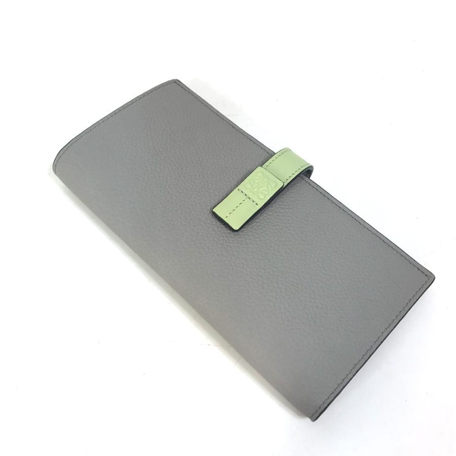 LOEWE ロエベ アナグラム バーティカル ウォレット 長財布 レザー グレー レディース【中古】未使用 | LOEWE | 03