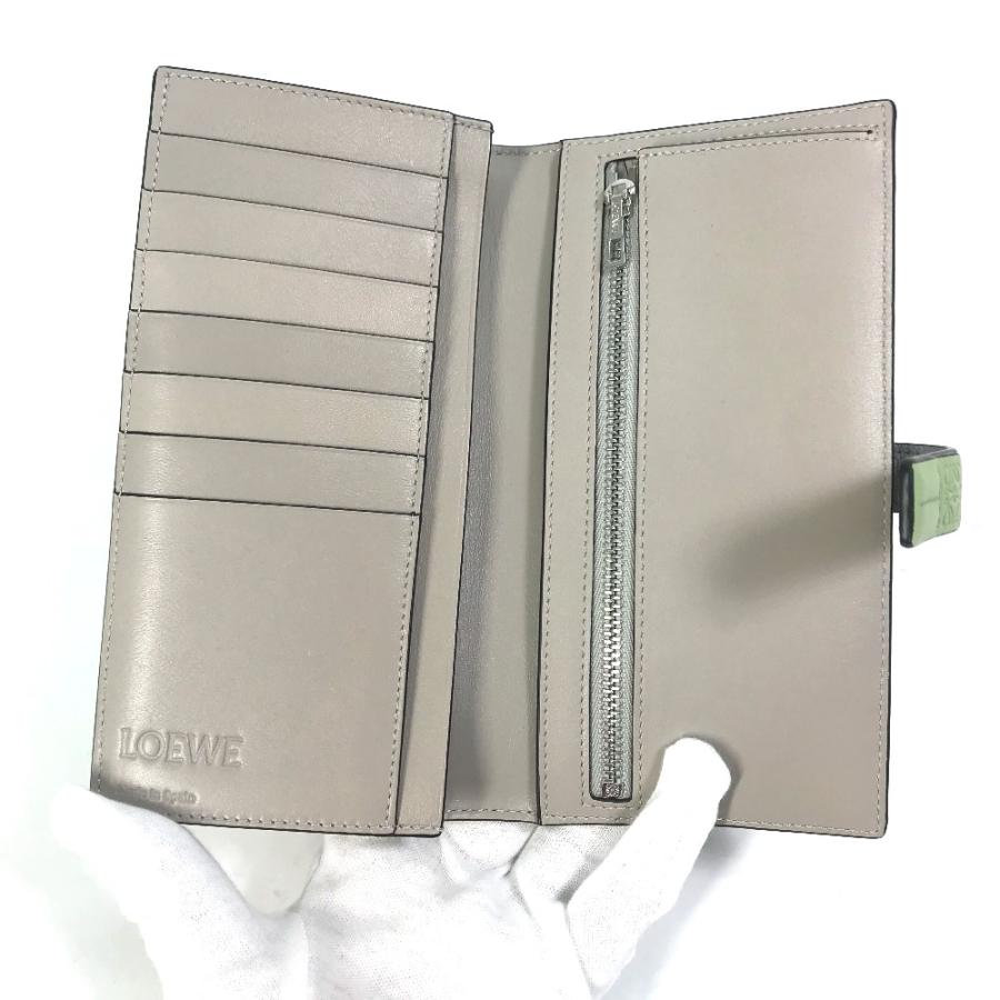 LOEWE ロエベ アナグラム バーティカル ウォレット 長財布 レザー グレー レディース【中古】未使用 | LOEWE | 05