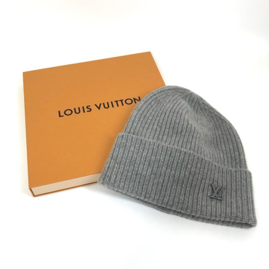 美品　LOUIS VUITTON 安全ピン　ゴールド金具　ニット帽　ビーニー 美品LOUIS VUITTON 安全ピンゴールド金具ニット帽ビーニー