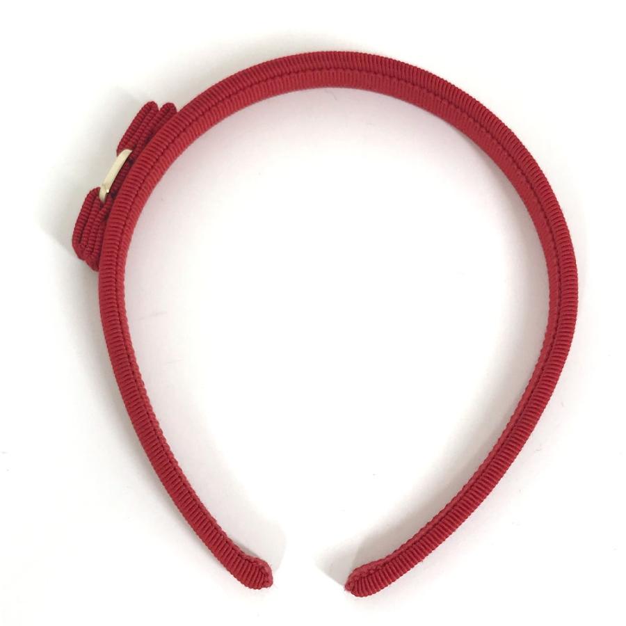 Salvatore Ferragamo サルヴァトーレフェラガモ へアバンド ヘアアクセサリー ヴァラ リボン カチューシャ レッド レディース【中古】 |  | 01