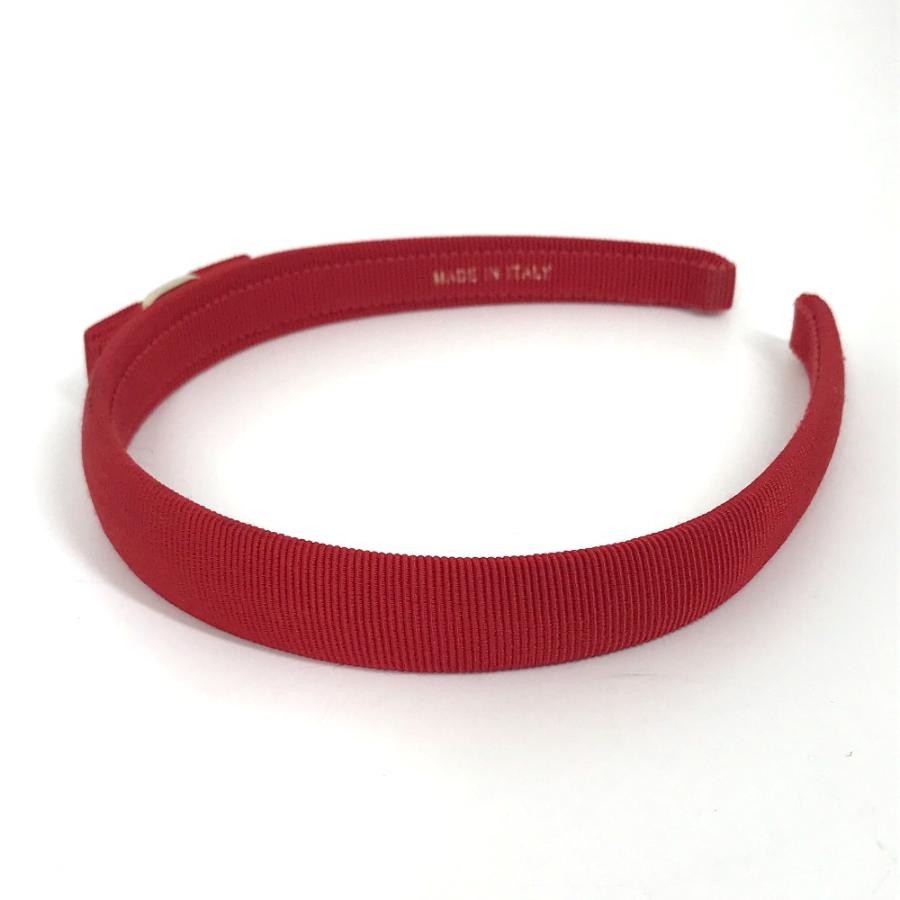 Salvatore Ferragamo サルヴァトーレフェラガモ へアバンド ヘアアクセサリー ヴァラ リボン カチューシャ レッド レディース【中古】 |  | 03