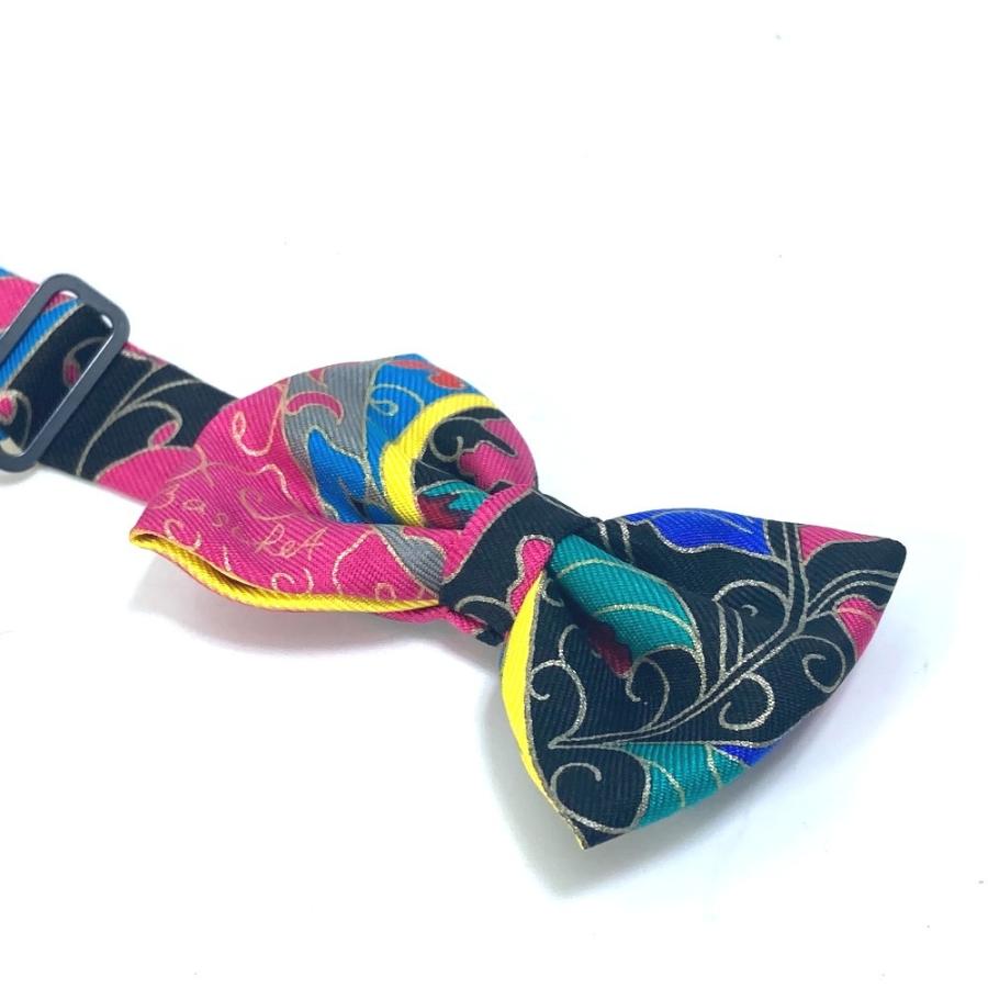 エルメス ヌーパピヨン 蝶ネクタイ リボン マルチカラー シルク HERMES