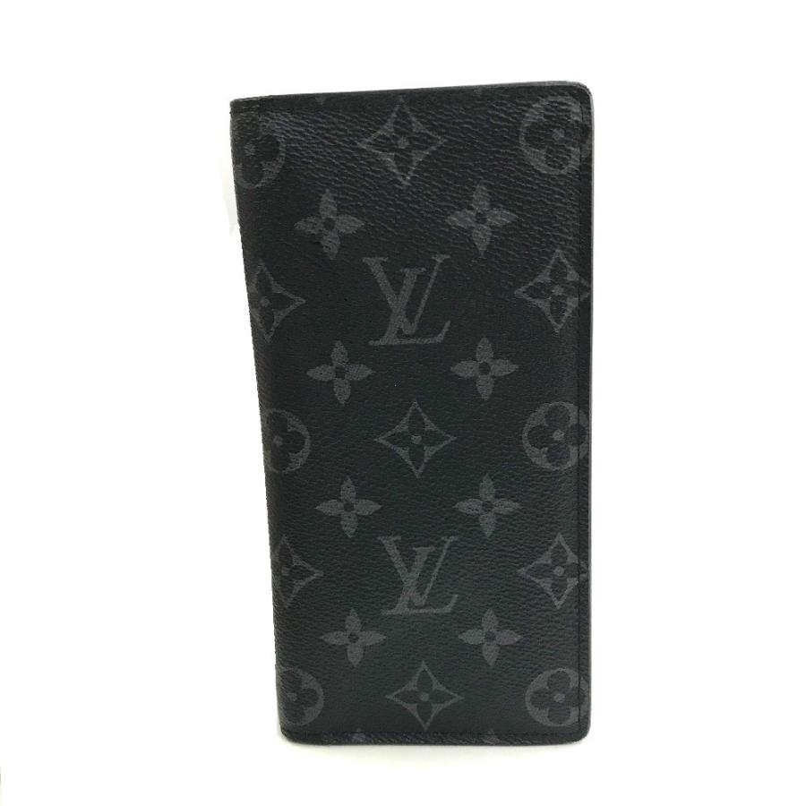 LOUIS VUITTON ルイヴィトン M61697 ポルトフォイユ ブラザ 2つ折り財布  モノグラムエクリプス 長財布 ブラック メンズ【中古】 | LOUIS VUITTON | 01